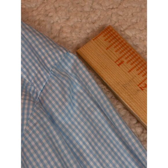 Peter Millar Mens Blue Checkered Dress Shirt Size M - Picture 11 of 16